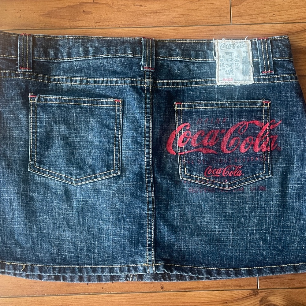 Rare Trademark Coca Cola denim skirt